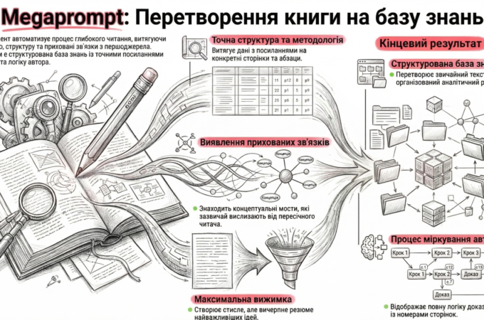 Створення cамері книг, Megaprompt